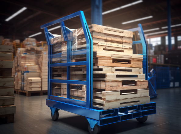 Embalaje de pallets de mandera